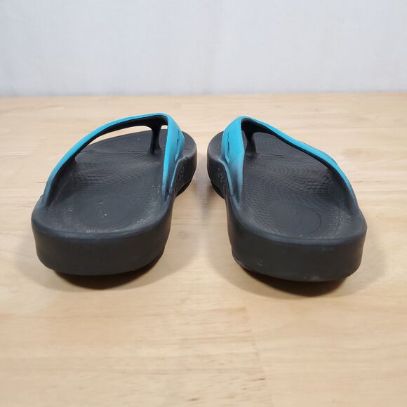 OOFOS OOriginal Sport Thong Sandals Aqua Blue Women's Sz 7 EU 38 Recovery Beachy - Picture 6 of 10